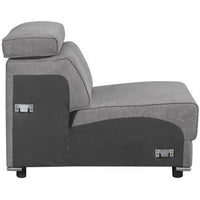 Fabric Upholstered Modular Armless Chair, Dark Gray - BM250269