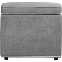 Fabric Upholstered Modular Armless Chair, Dark Gray - BM250269