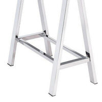 Writing Desk with MDF 2 Drawers and Metal Legs, White and Chrome - BM250294