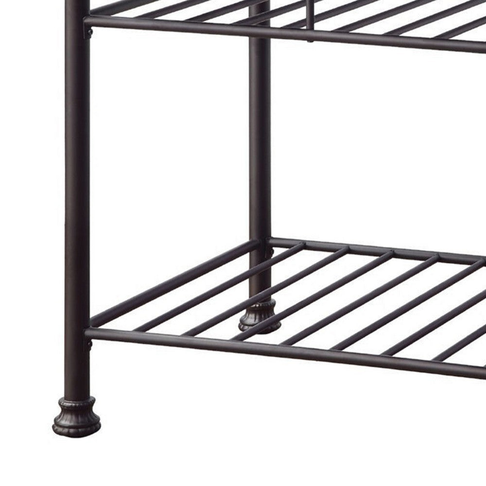 Kitchen Island with Artificial Marble Top and 2 Slatted Shelf, White - BM250299