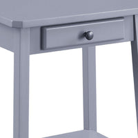 MDF Accent Table with 1 Drawer and Open Shelf, Gray - BM250306