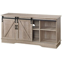 Versatile Rectangular Wooden TV Stand, Brown - BM250351