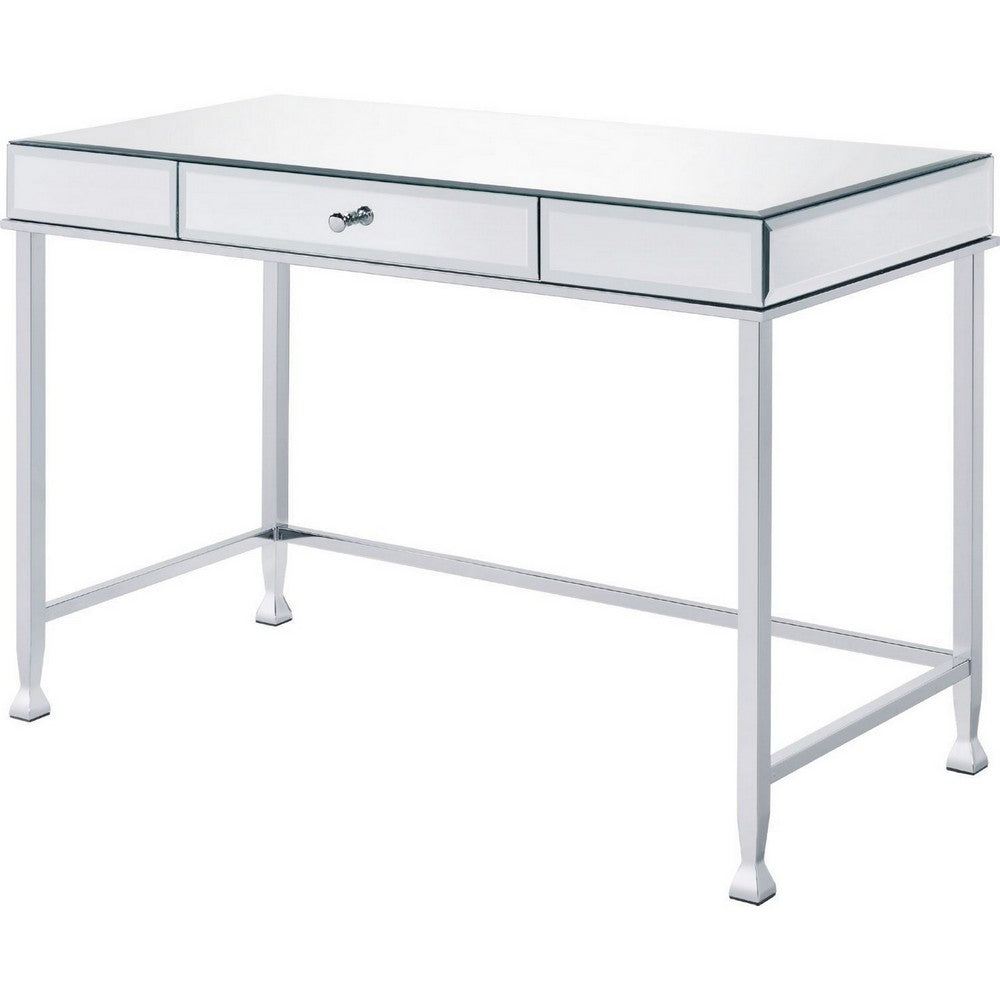 Rectangular Storage Writing Desk, White - BM250366