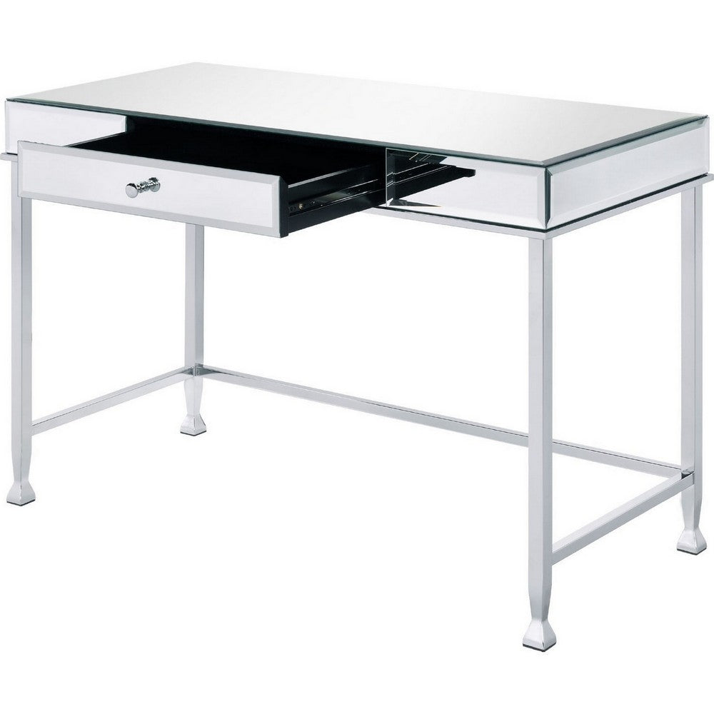 Rectangular Storage Writing Desk, White - BM250366