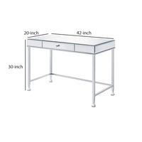 Rectangular Storage Writing Desk, White - BM250366