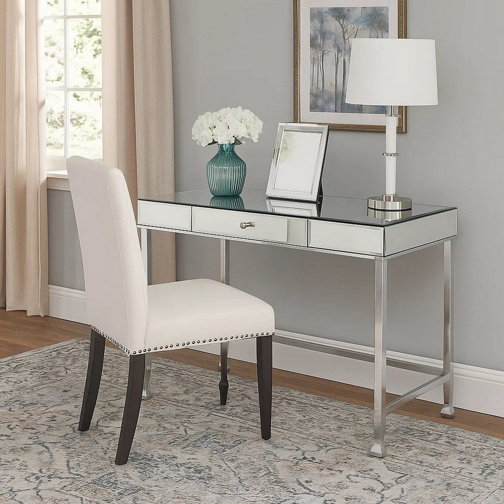 Rectangular Storage Writing Desk, White - BM250366