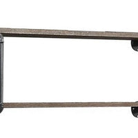 Antique Metal Framed Wall Rack, Brown and Gray - BM250382