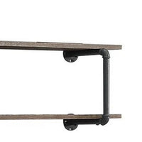 Antique Metal Framed Wall Rack, Brown and Gray - BM250382