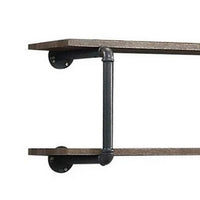 Antique Metal Framed Wall Rack, Brown and Gray - BM250382
