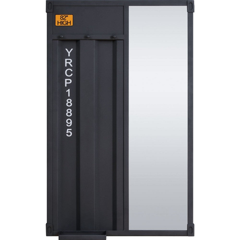 Rectangular Cargo Bedroom Mirror, Black - BM250403