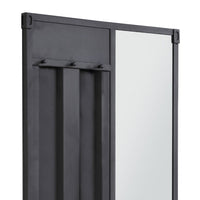 Rectangular Cargo Bedroom Mirror, Black - BM250403