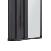 Rectangular Cargo Bedroom Mirror, Black - BM250403