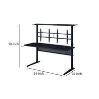 Gaming Table with USB-Port, Black - BM250412