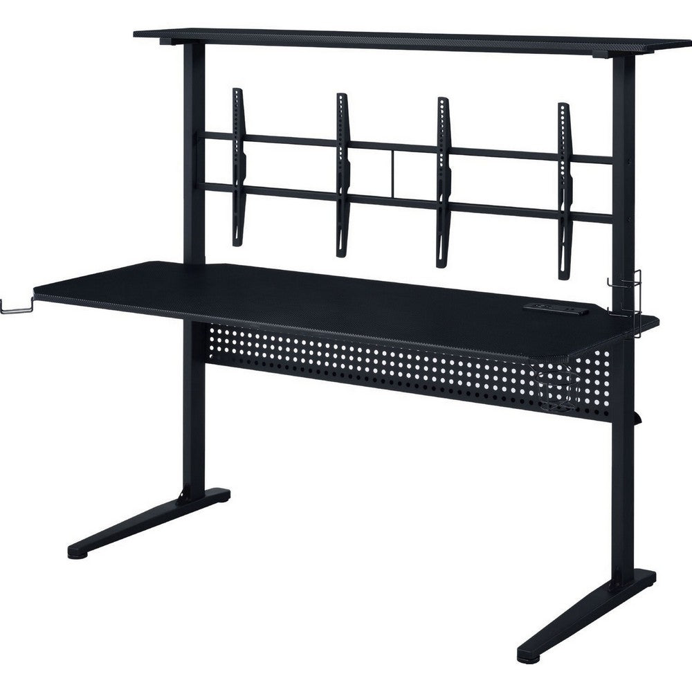 Gaming Table with USB-Port, Black - BM250412