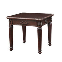 End Table with Traditional Style and Turned Legs, Espresso Brown - BM250596