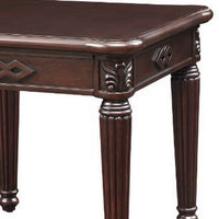 End Table with Traditional Style and Turned Legs, Espresso Brown - BM250596