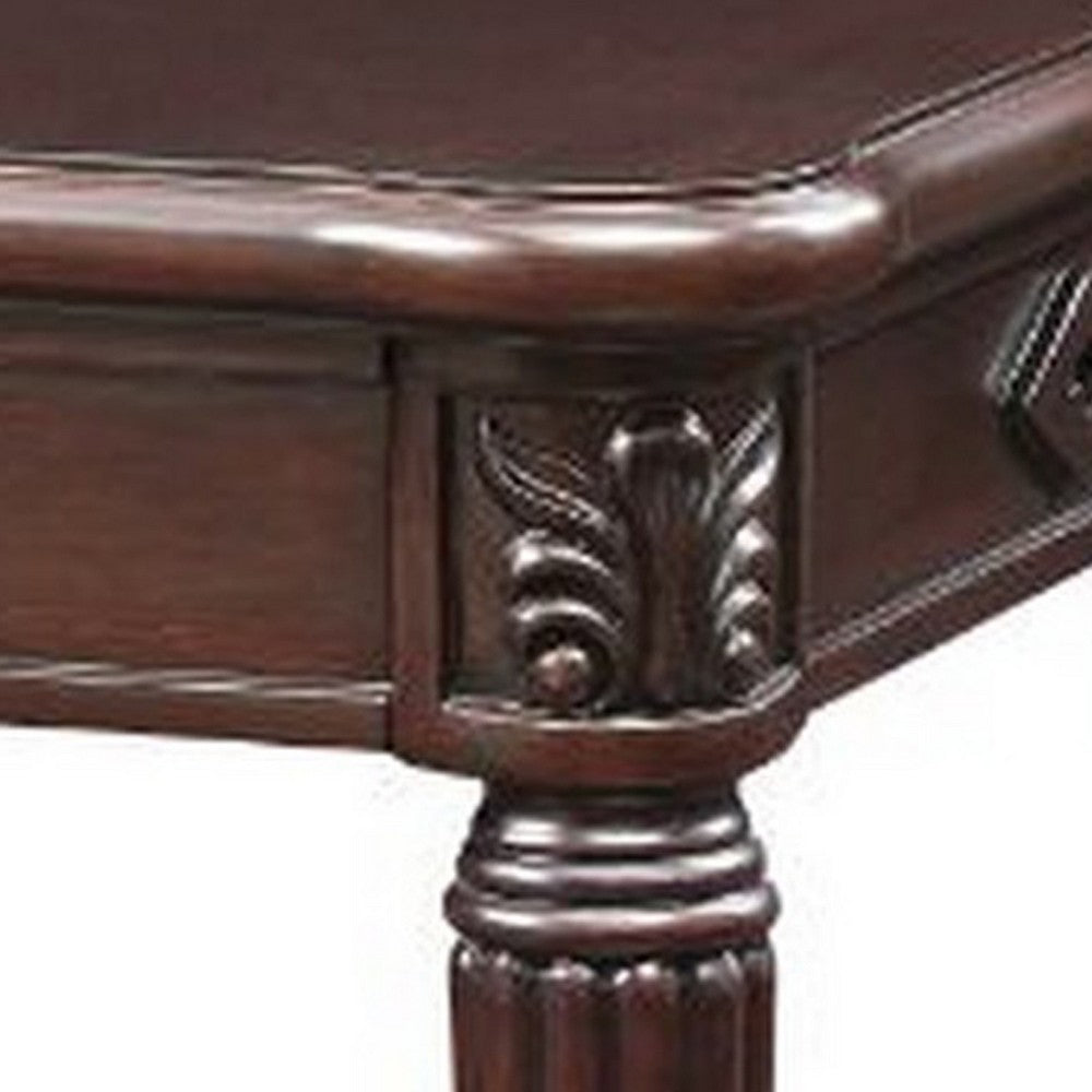 End Table with Traditional Style and Turned Legs, Espresso Brown - BM250596