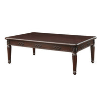 Coffee Table with Traditional Style and Turned Legs, Espresso Brown - BM250646