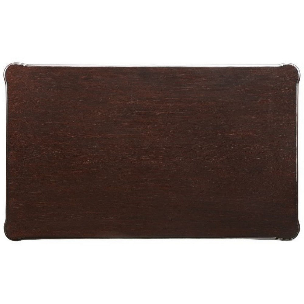 Coffee Table with Traditional Style and Turned Legs, Espresso Brown - BM250646