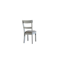 Side Chair with Fabric Seat and Open Back, Set of 2, Beige - BM250684
