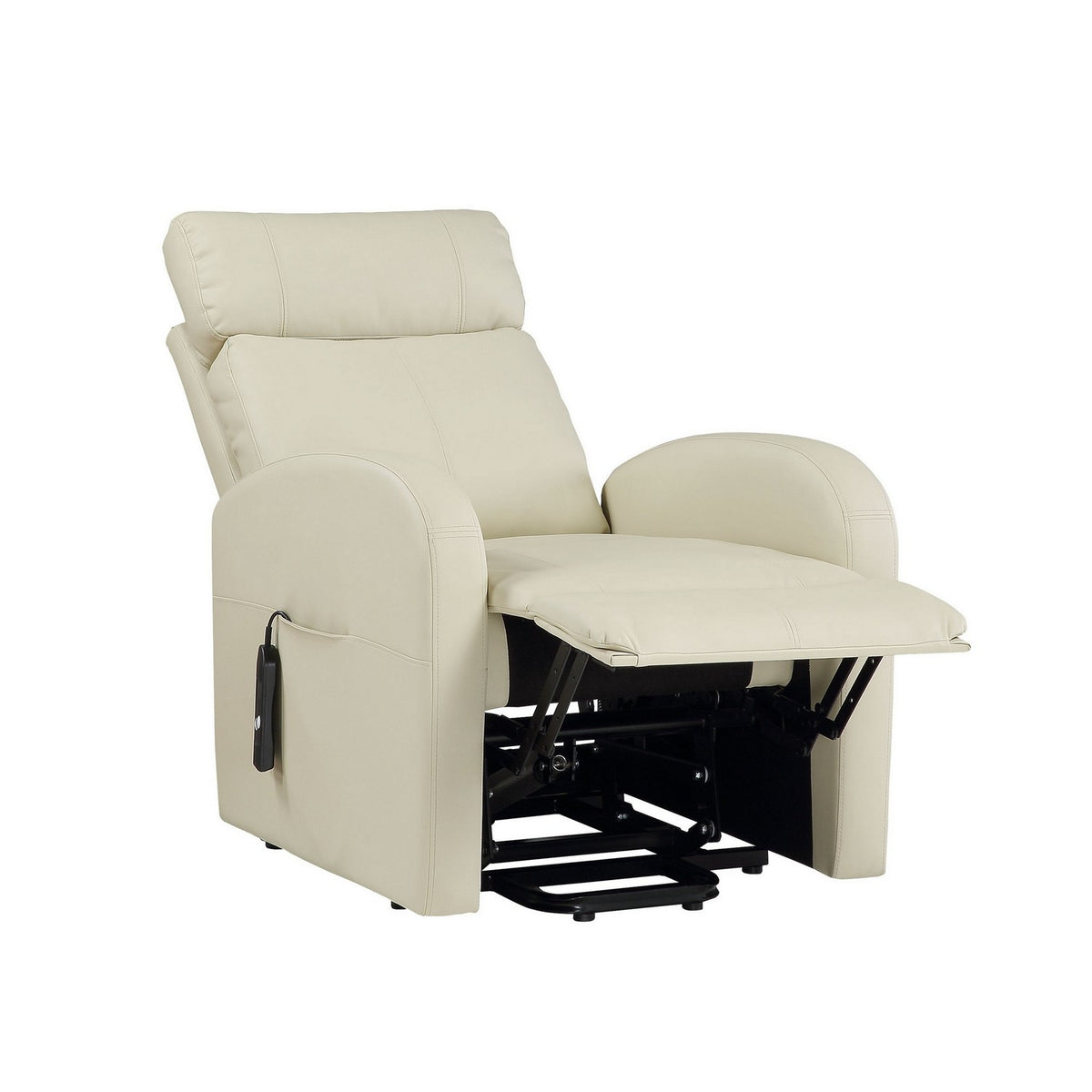 Off white leather discount recliner