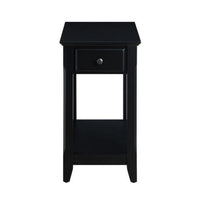 Accent Table with 1 Drawer and Bottom Shelf, Black - BM251127