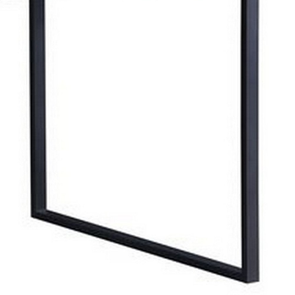 Dining Table with 3 Side Open Compartments and Metal Trim Inlay, Oak Gray - BM251154