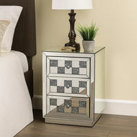 Accent Table with Self Closure and Safety Top Feature, White - BM251210