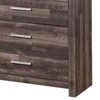 Chest with Rough Hewn Saw Texture and Panel Base, Rustic Gray - BM251269