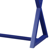 Writing Desk with X Base and 1 Center Drawer, Blue - BM251326