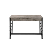 Built-in USB Port Writing Desk, Light Weathered Oak and Black - BM251343