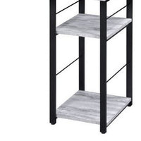 Writing Desk with Rustic Wood Finish, Antique White and Black - BM251354