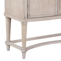 Wine Cabinet with 2 Doors and Lift Top Storage, Antique White - BM252298