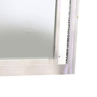 Wall Mirror with LED light and Crystal Accents, White - BM252383