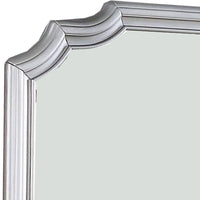 Mirror with Scooped Corner and Molded Detail, Silver - BM252395