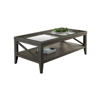 Coffee Table With Tapered Legs, Gray - BM252425