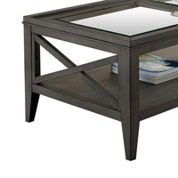 Coffee Table With Tapered Legs, Gray - BM252425