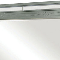 Mirror with LED and Mirrored Trim Accent, Silver - BM252477