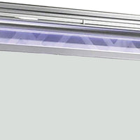 Wall Mirror with LED light and Wooden Frame, Silver - BM252504