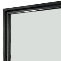 Mirror with Wooden Frame and Molded Detail, Black - BM252510