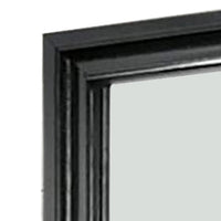 Mirror with Wooden Frame and Molded Detail, Black - BM252510