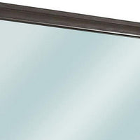 Mirror with Wooden Frame and Molded Detail, Dark Gray - BM252512