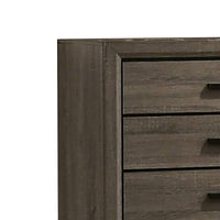 Chest with Black Rectangular Pulls, Gray - BM253014