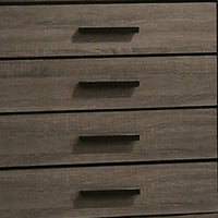 Chest with Black Rectangular Pulls, Gray - BM253014