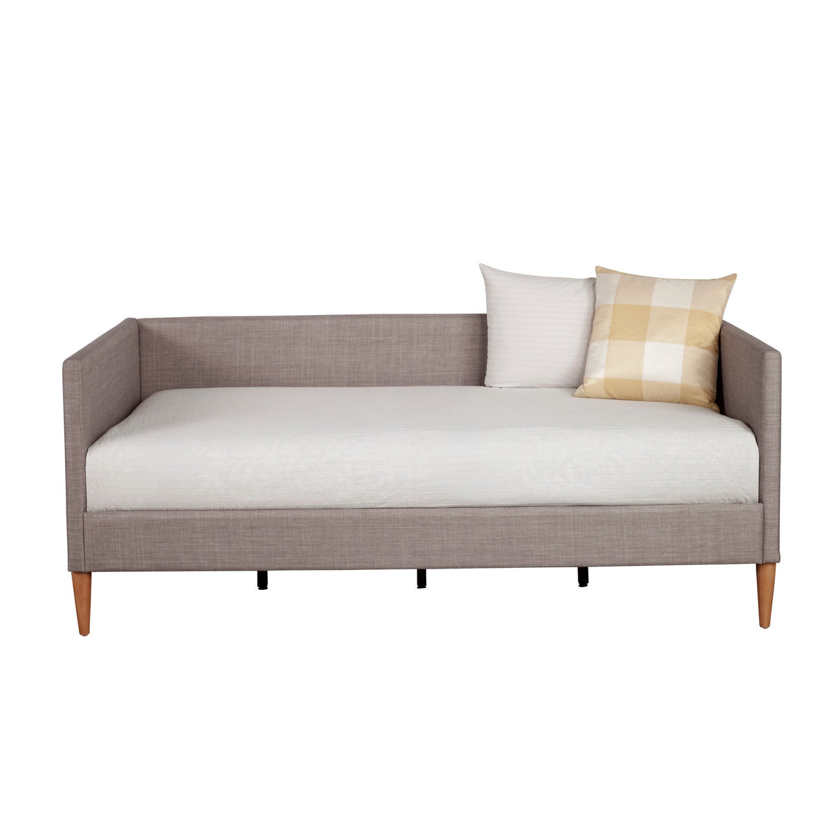 Daybed with Wooden Frame and Fabric Upholstery, Dark Gray - BM261847