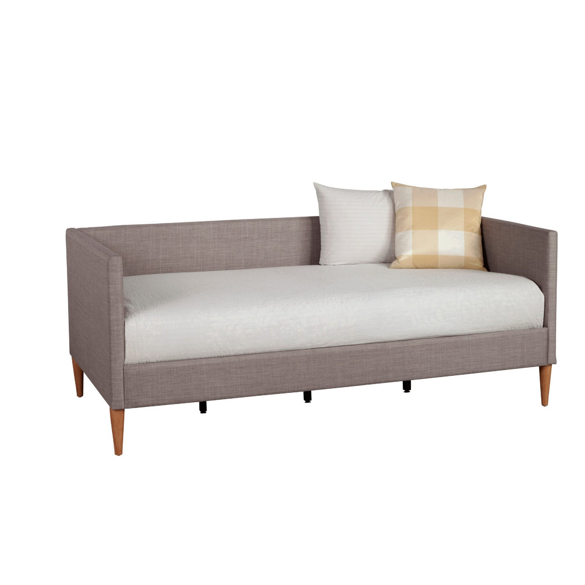 Daybed with Wooden Frame and Fabric Upholstery, Dark Gray - BM261847