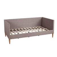 Daybed with Wooden Frame and Fabric Upholstery, Dark Gray - BM261847