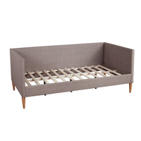 Daybed with Wooden Frame and Fabric Upholstery, Dark Gray - BM261847