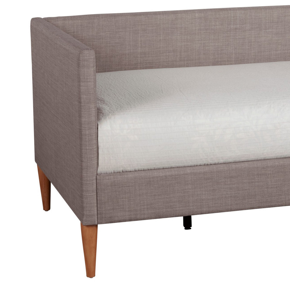 Daybed with Wooden Frame and Fabric Upholstery, Dark Gray - BM261847