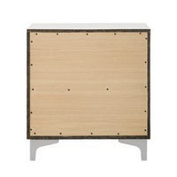 Nightstand with 2 Drawers and Bar Handle, White - BM262109